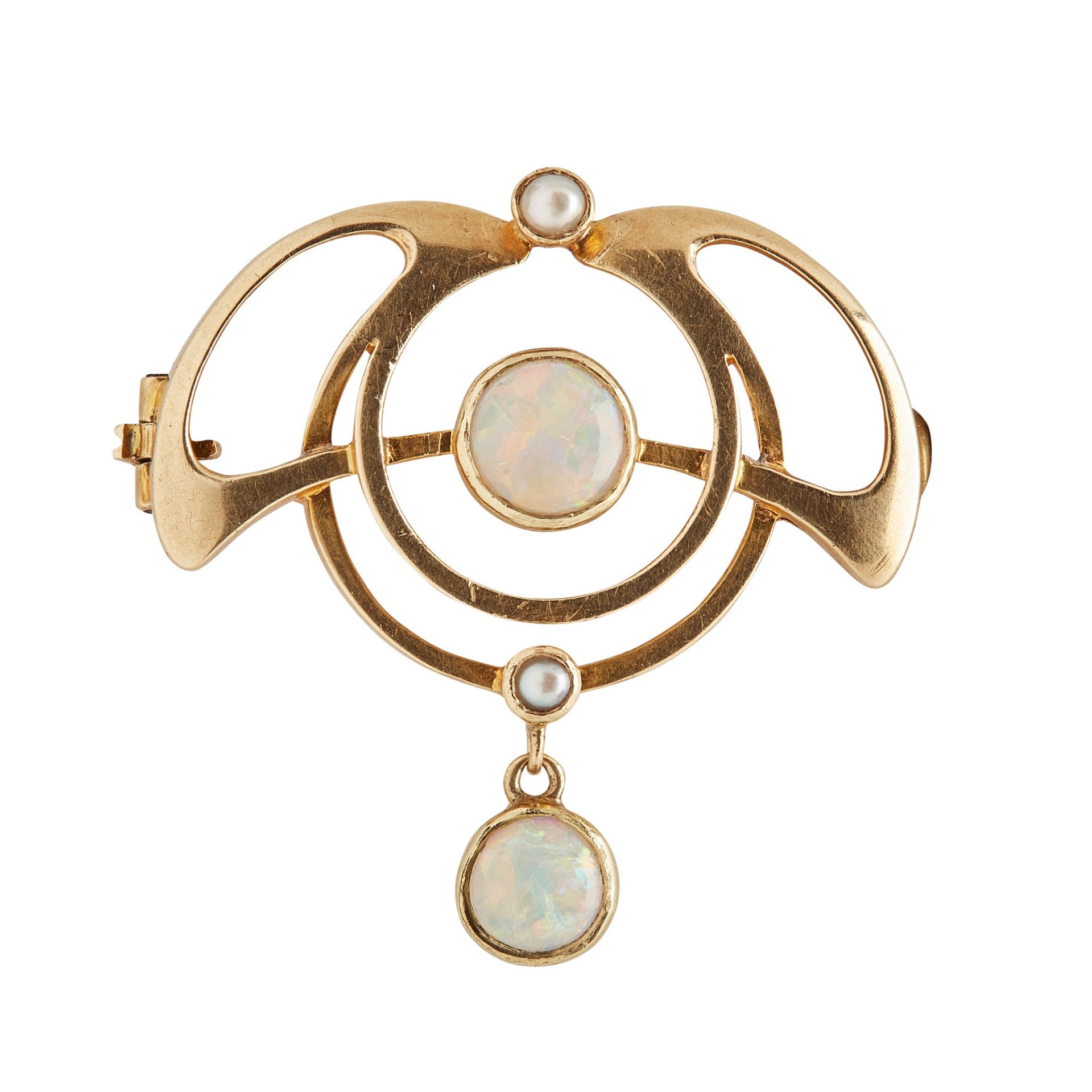 MURRLE BENNETT & CO. ART NOUVEAU BROOCH, CIRCA 1910