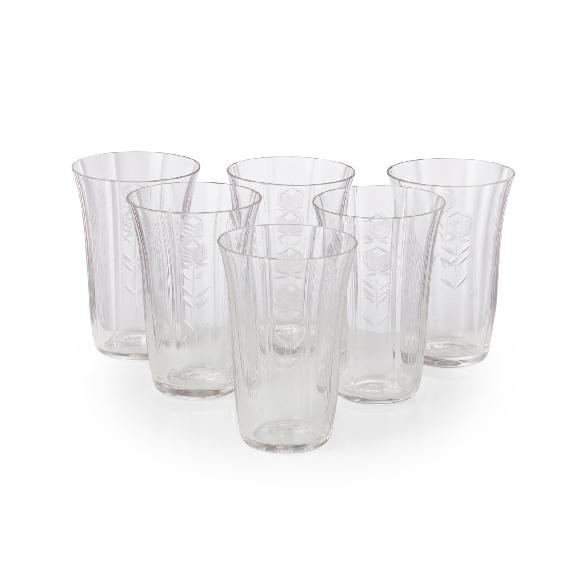 CONTINENTAL SCHOOL TWO SETS OF SECESSIONIST DRINKING GLASSES, CIRCA 1910 - Image 2 of 2