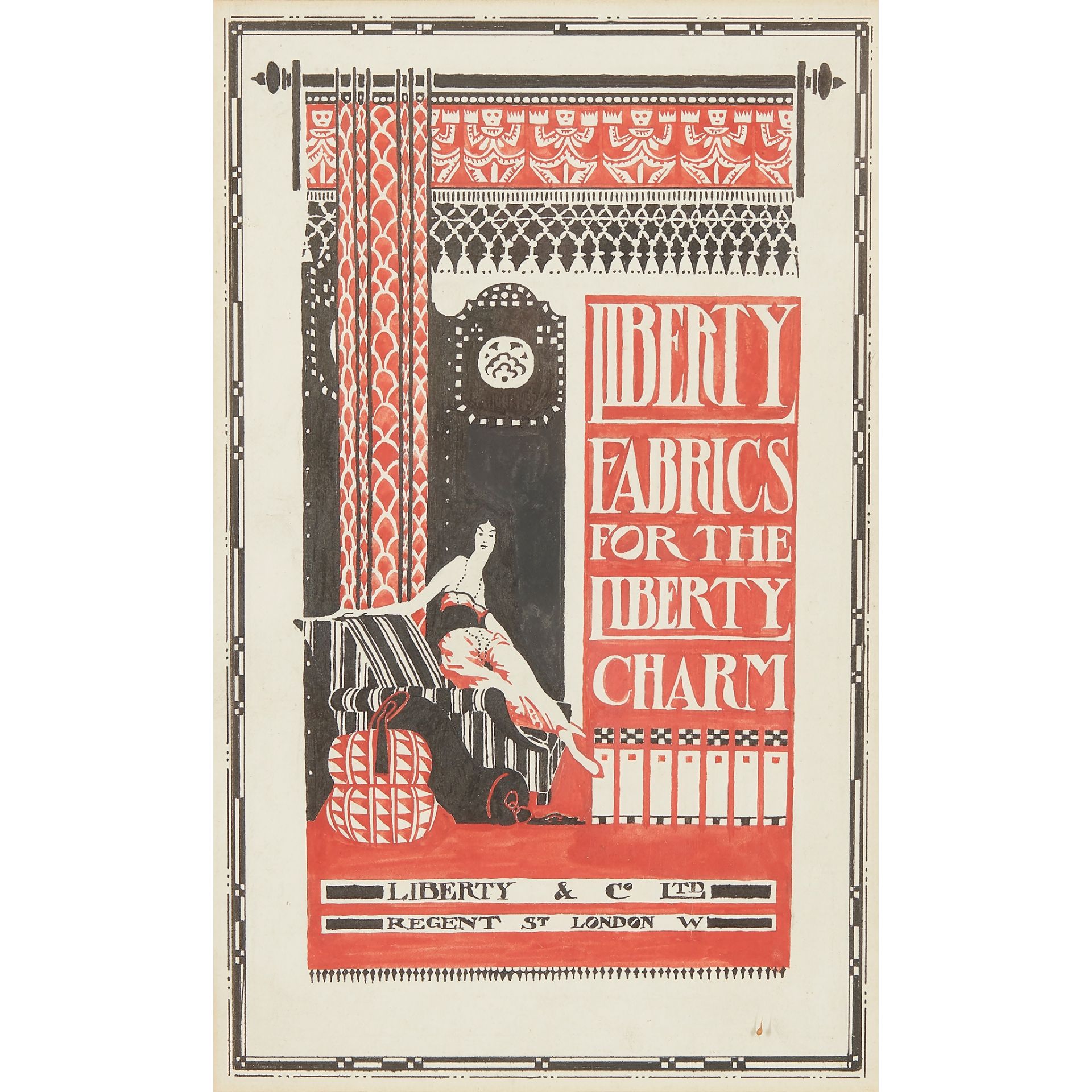 LIBERTY & CO., LONDON TWO DESIGNS FOR LIBERTY FABRICS PUBLICITY, CIRCA 1920 - Bild 7 aus 8