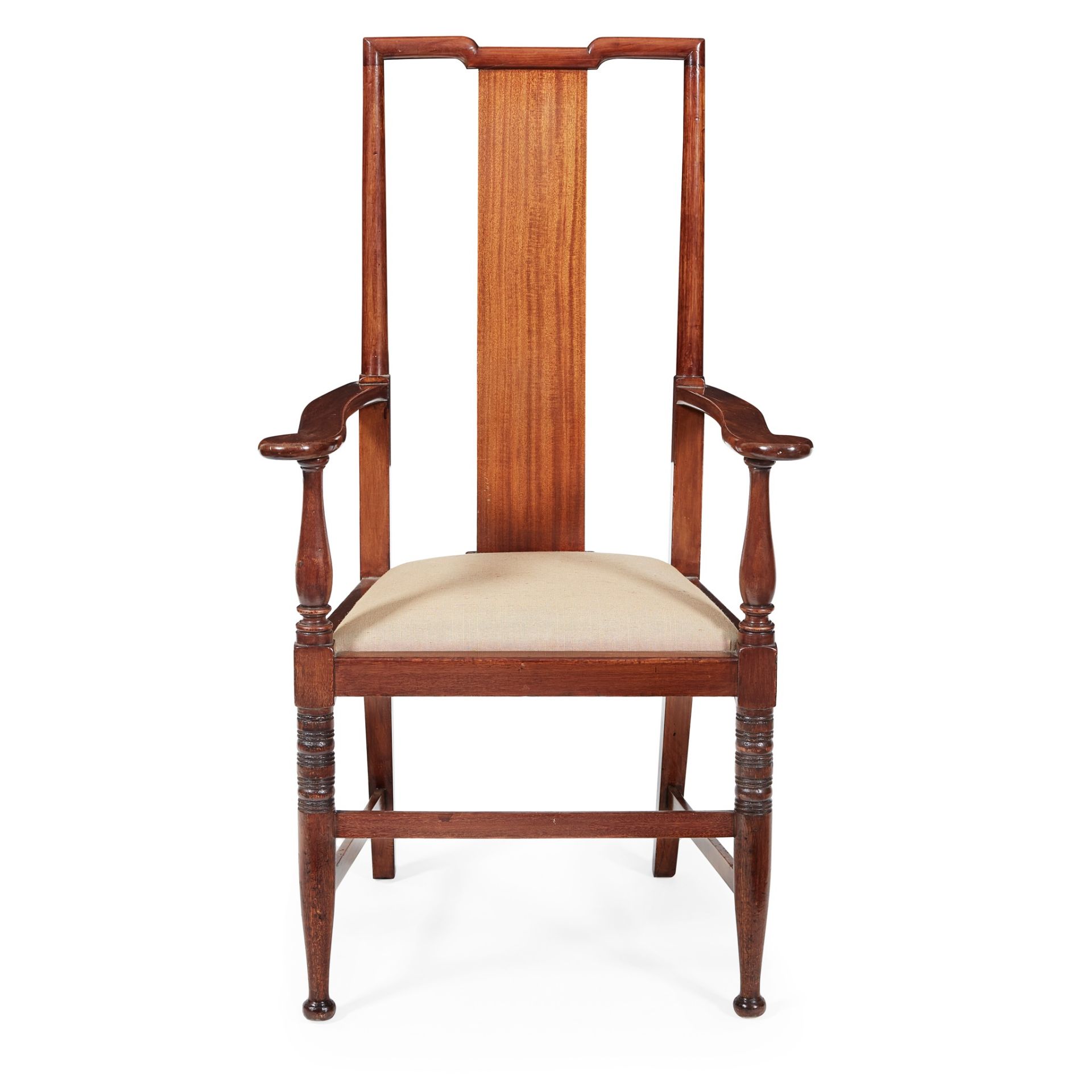 ATTRIBUTED TO RICHARD NORMAN SHAW FOR MORRIS & CO. ARTS & CRAFTS 'TABARD' ARMCHAIR, CIRCA 1900 - Bild 2 aus 2