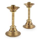 ATTRIBUTED TO CHARLES EASTLAKE PAIR OF GOTHIC REVIVAL CANDLESTICKS, CIRCA 1870