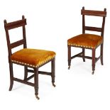 GEORGE EDMUND STREET (1824-1881) PAIR OF GOTHIC REVIVAL SIDE CHAIRS, CIRCA 1860