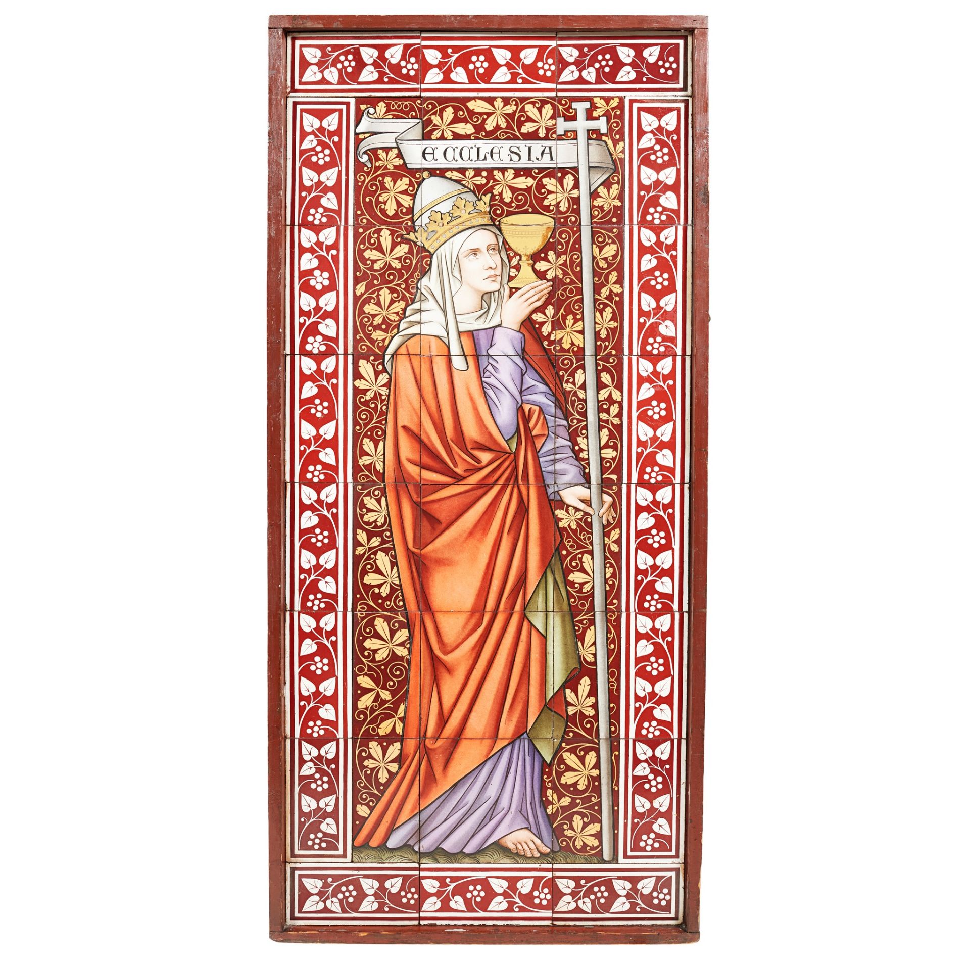 CREIL ET MONTEREAU, PARIS PAIR OF TILE PANELS, CIRCA 1880 - Bild 3 aus 5