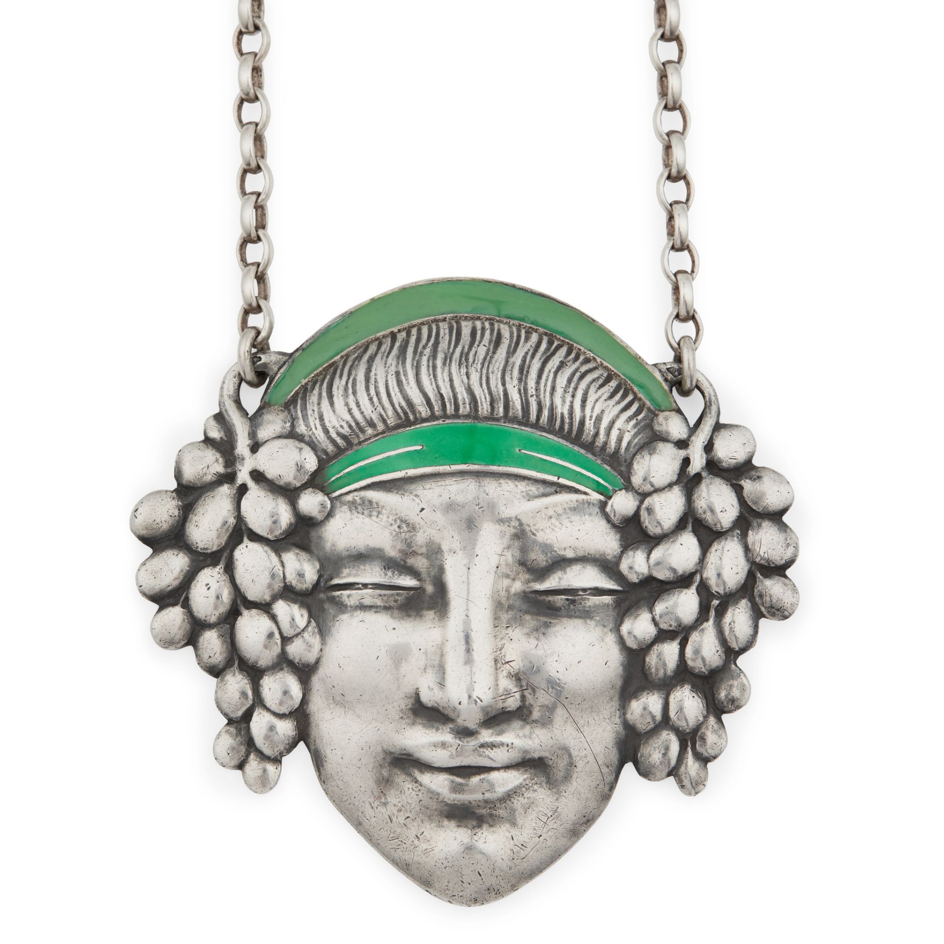 ETIENNE DAVID, FRANCE ART DECO PENDANT NECKLACE, CIRCA 1925