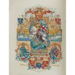§ JESSIE BAYES (1876-1970) I SING OF ENGLAND: ARTS & CRAFTS ILLUMINATED MANUSCRIPT, EARLY 20TH