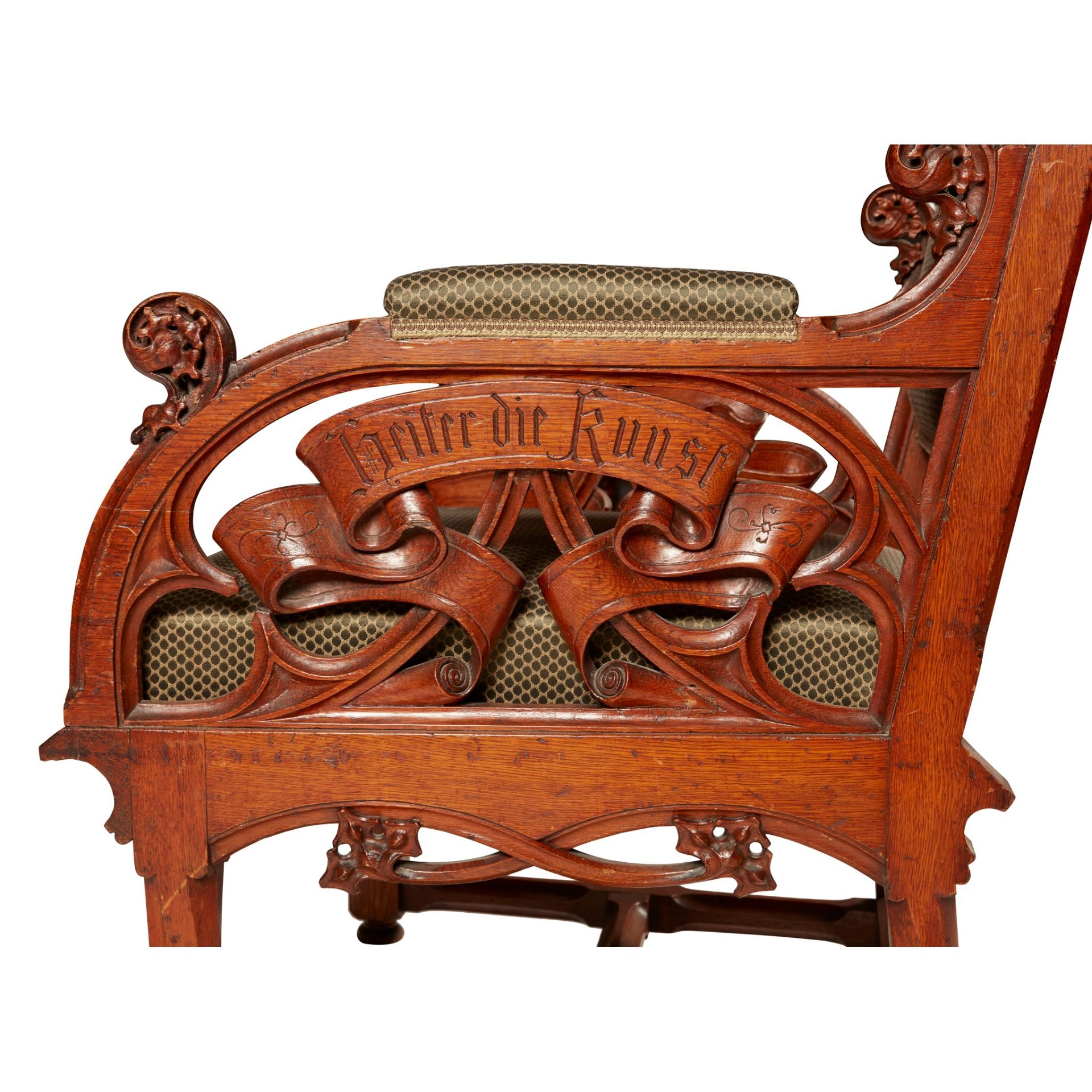 ATTRIBUTED TO EDWIN OPPLER (1831-1880) GERMAN ARMCHAIR, CIRCA 1860 - Bild 3 aus 4