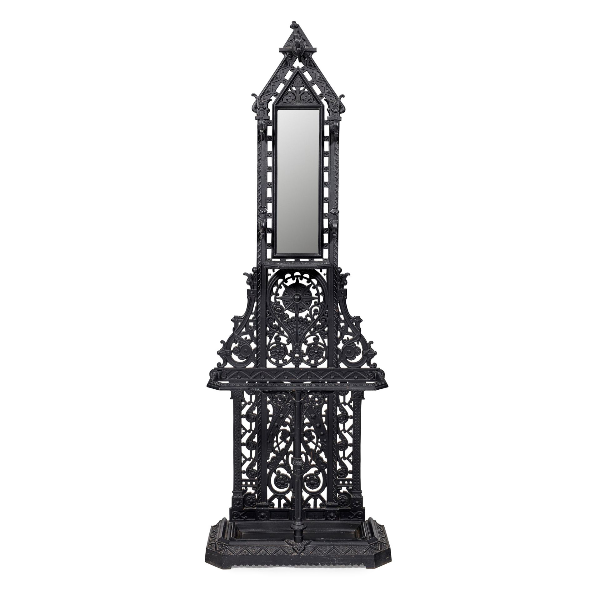 FALKIRK IRON COMPANY (1832-1982) AESTHETIC MOVEMENT HALLSTAND, CIRCA 1870