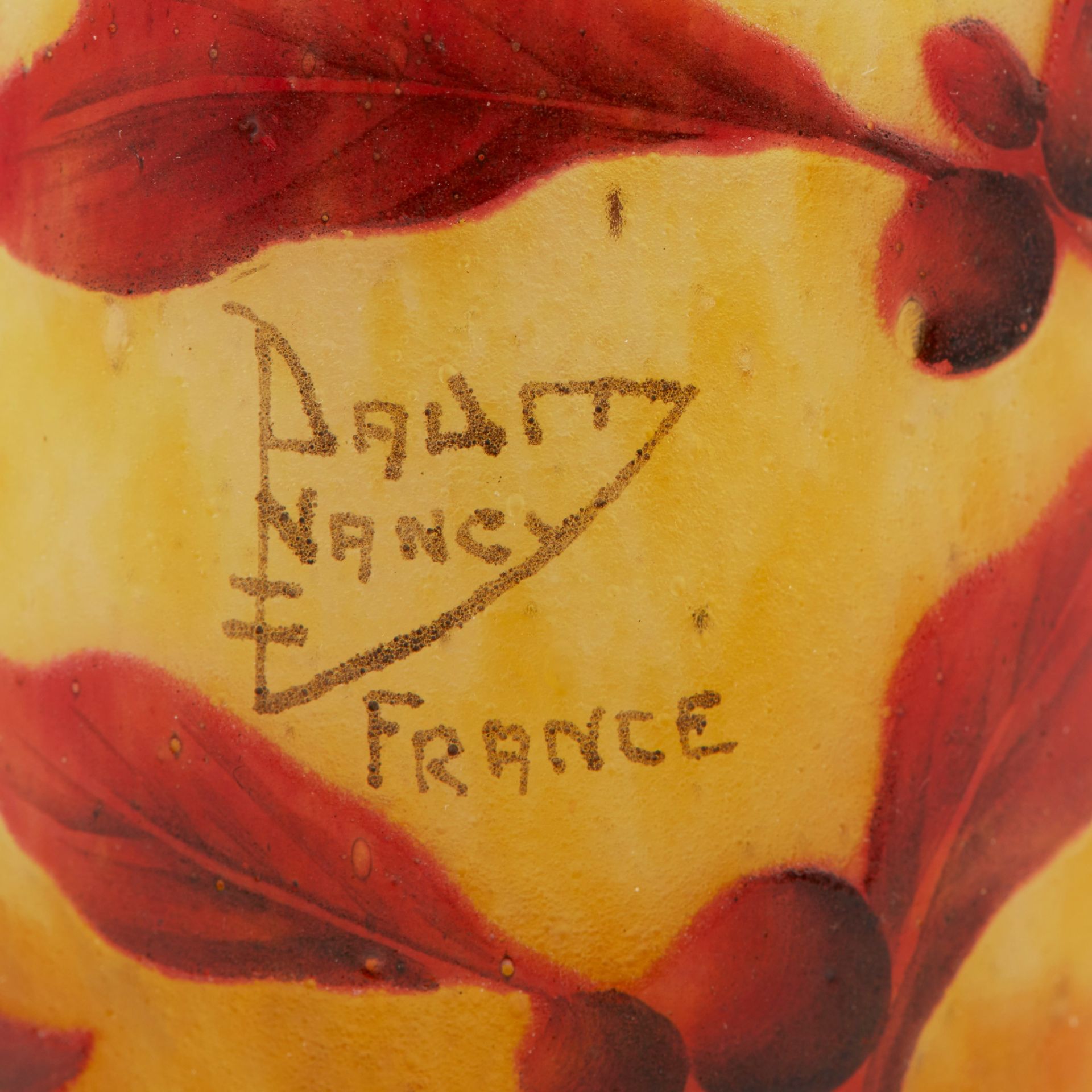DAUM FRÈRES, NANCY PAINTED CAMEO GLASS VASE, CIRCA 1900 - Image 2 of 2