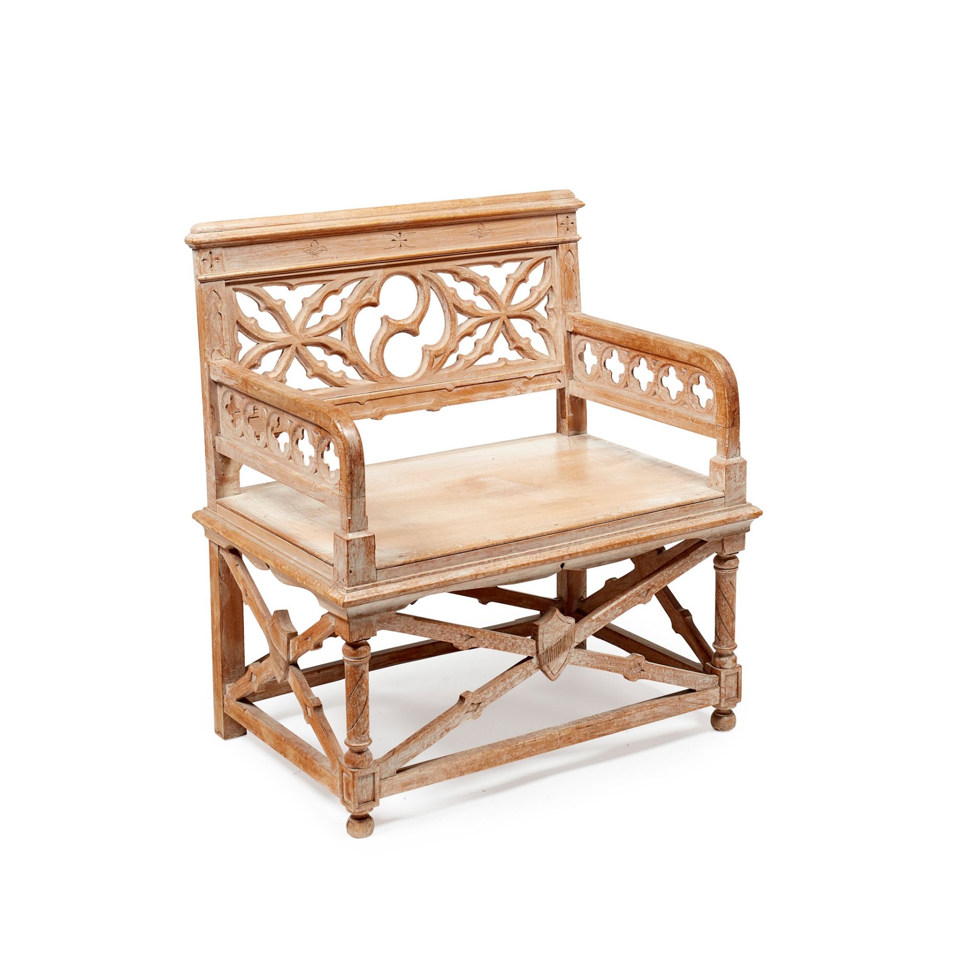 ENGLISH SCHOOL GOTHIC REVIVAL HALL CHAIR, CIRCA 1890 - Image 2 of 2