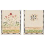 ENGLISH SCHOOL PAIR OF ARTS & CRAFTS EMBROIDERED PANELS, CIRCA 1900