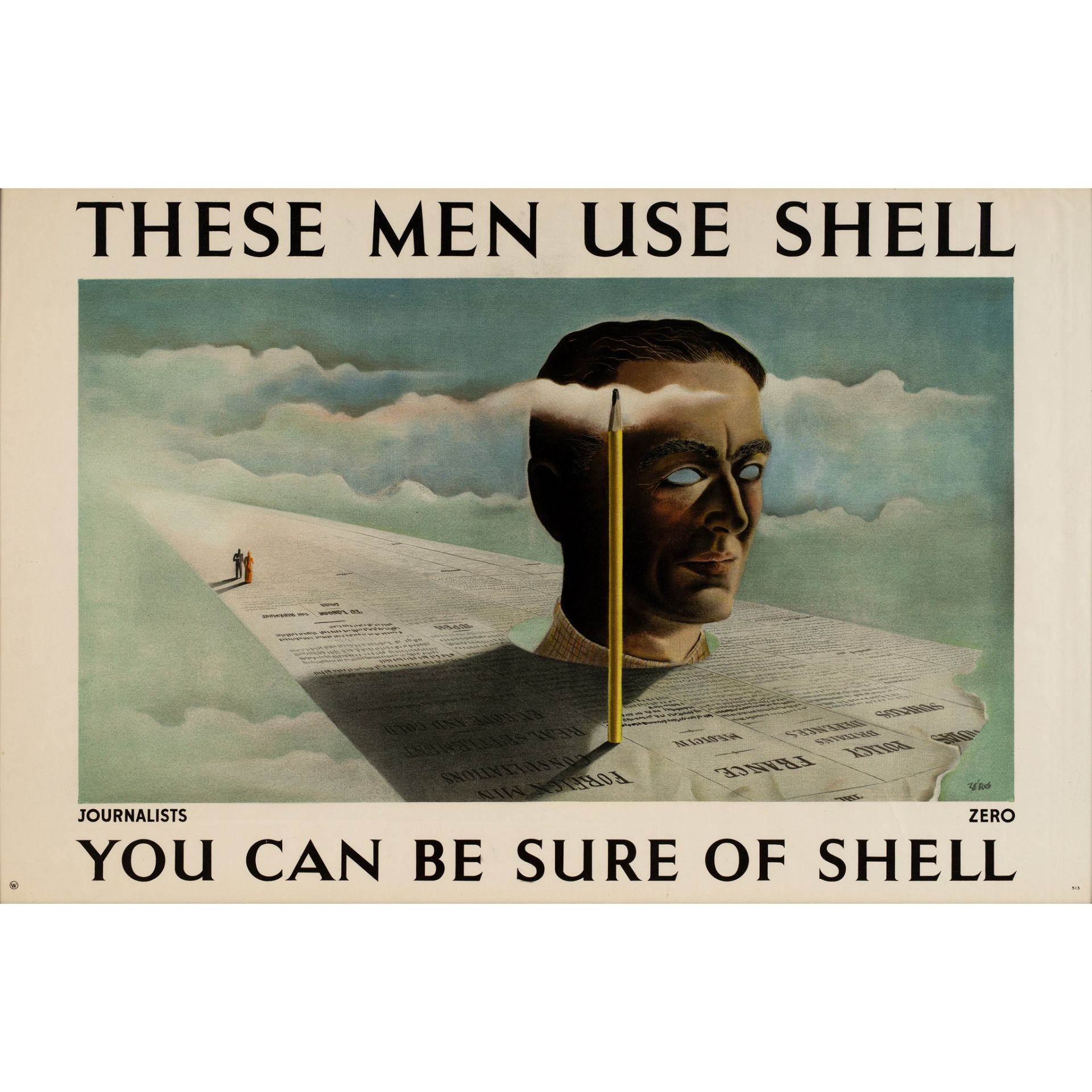 Zero (Hans Schleger, 1898-1976) Journalists Use Shell