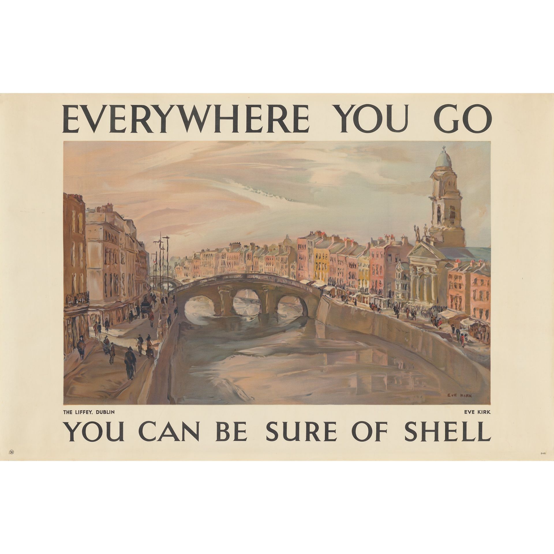 Eve Kirk (1900–1969) The Liffey, Dublin - Image 2 of 2