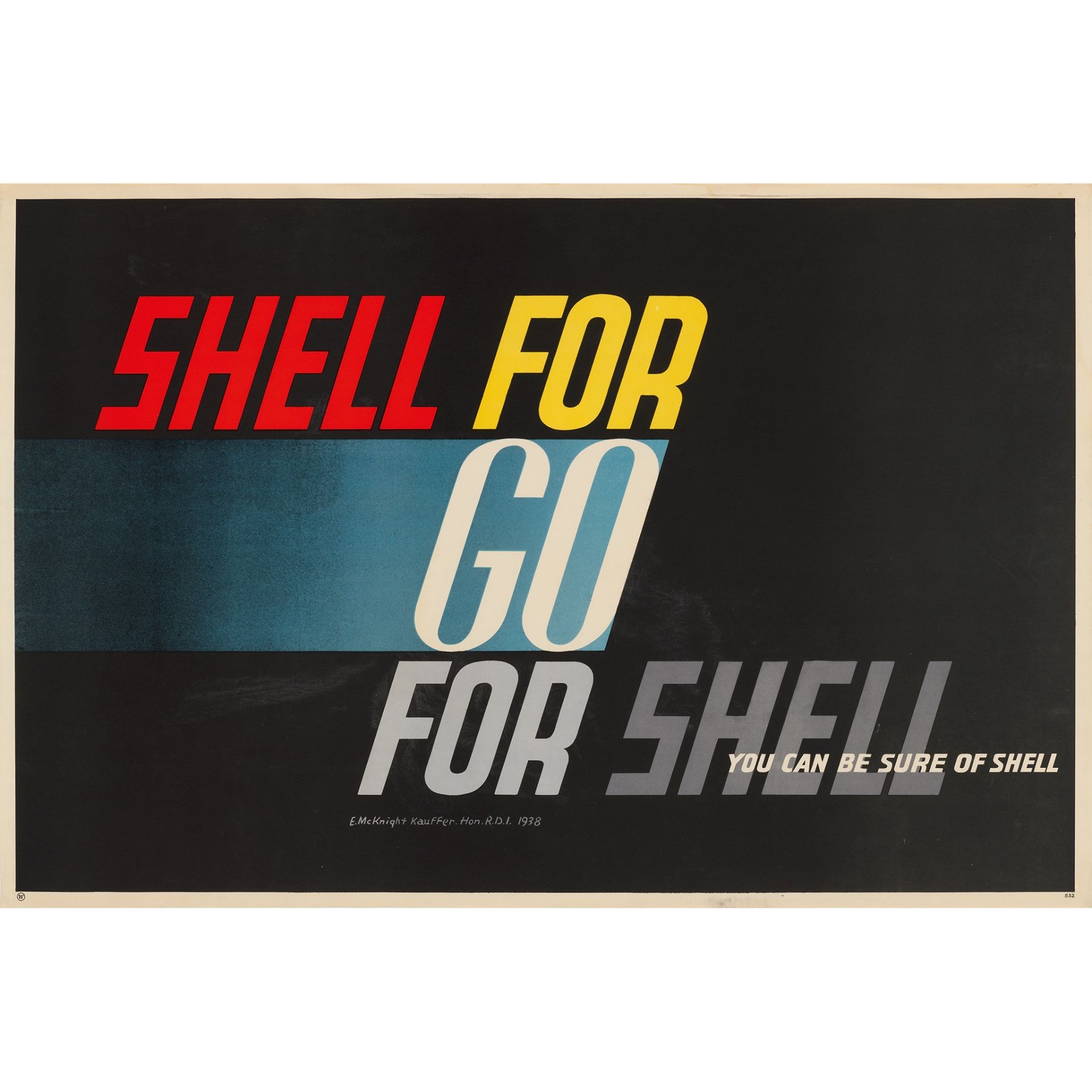 Edward McKnight Kauffer (1890-1954) Shell for GO for Shell - Image 2 of 2