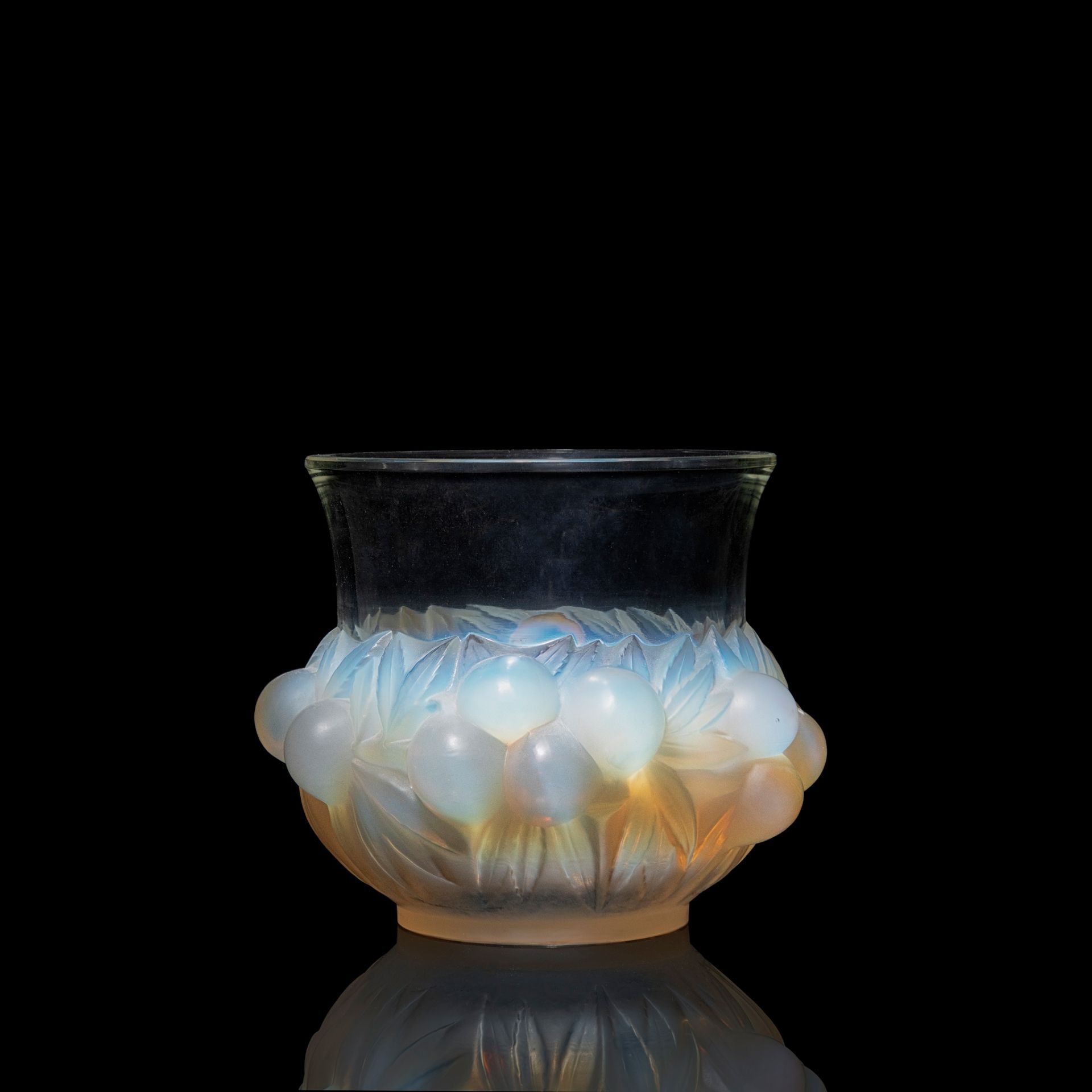 ‡ RENÉ LALIQUE (FRENCH 1860-1945) PRUNES VASE, NO. 1037 - Image 2 of 2