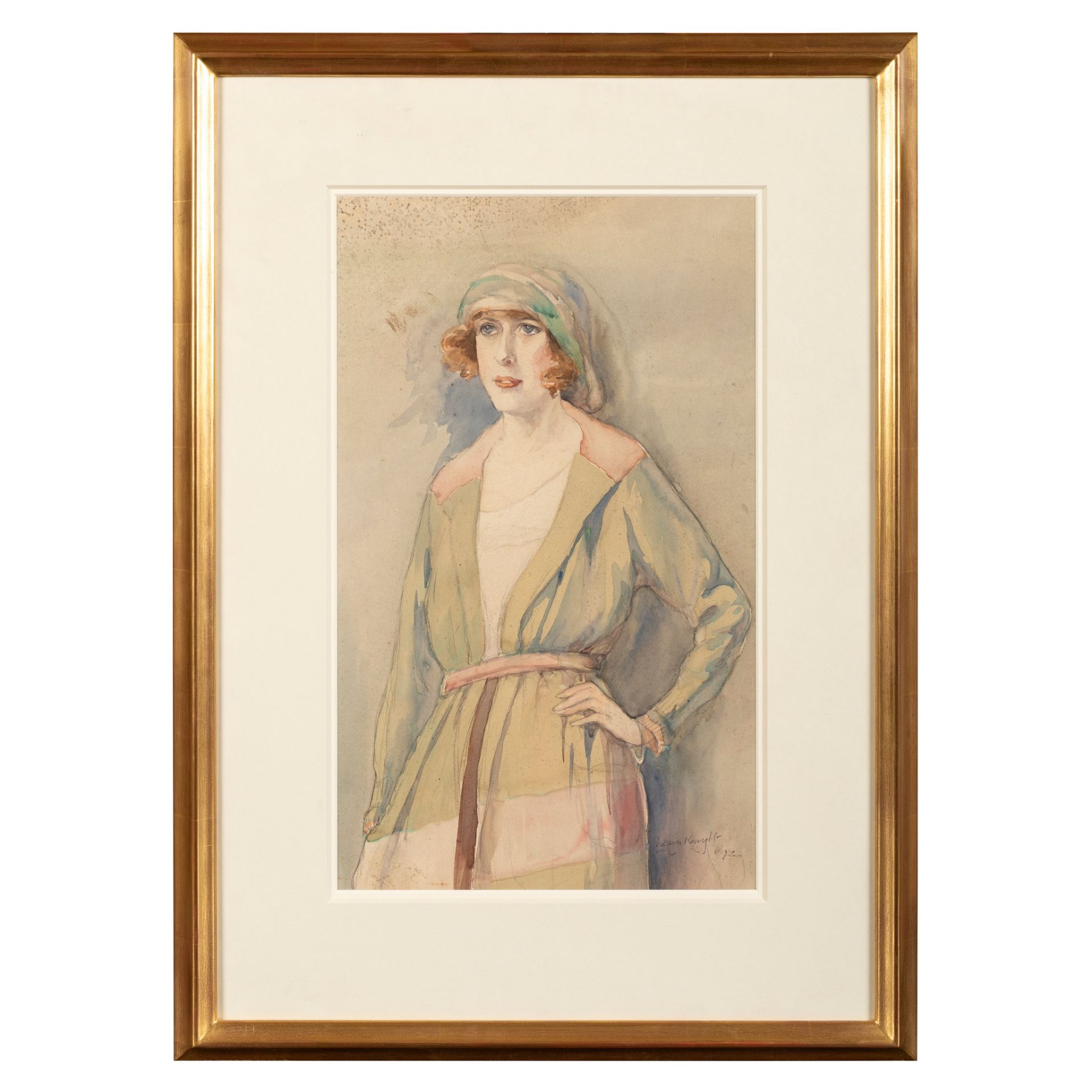 § DAME LAURA KNIGHT R.A. (1877-1970) PORTRAIT OF A LADY - Image 2 of 3