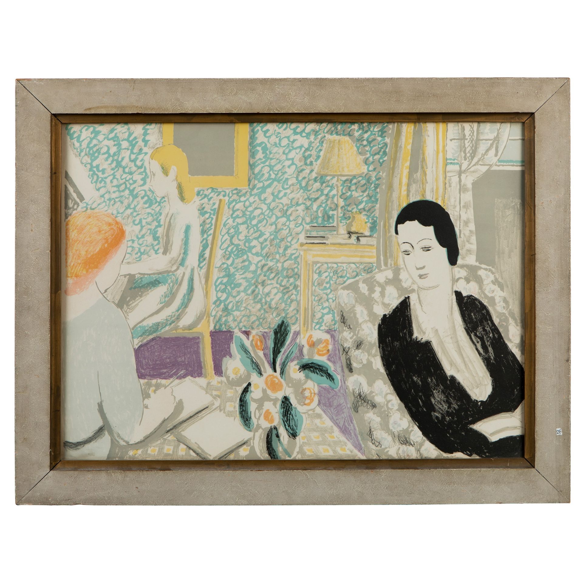 § VANESSA BELL (BRITISH 1879-1961) THE SCHOOL ROOM, CIRCA 1937 - Image 2 of 3