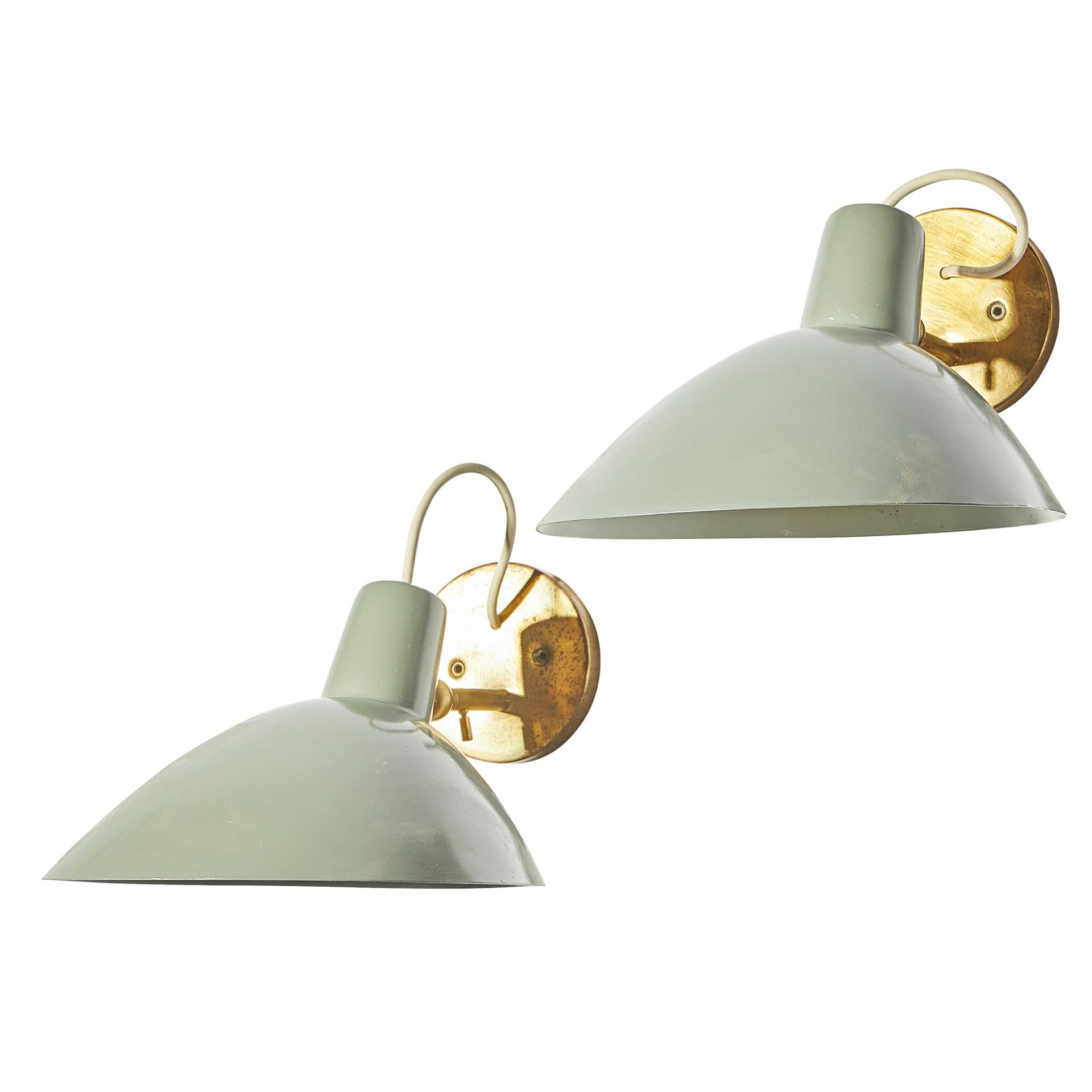 VITTORIANO VIGANO (ITALIAN 1919-1996) FOR ARTELUCE PAIR OF APPLIQUE WALL LIGHTS