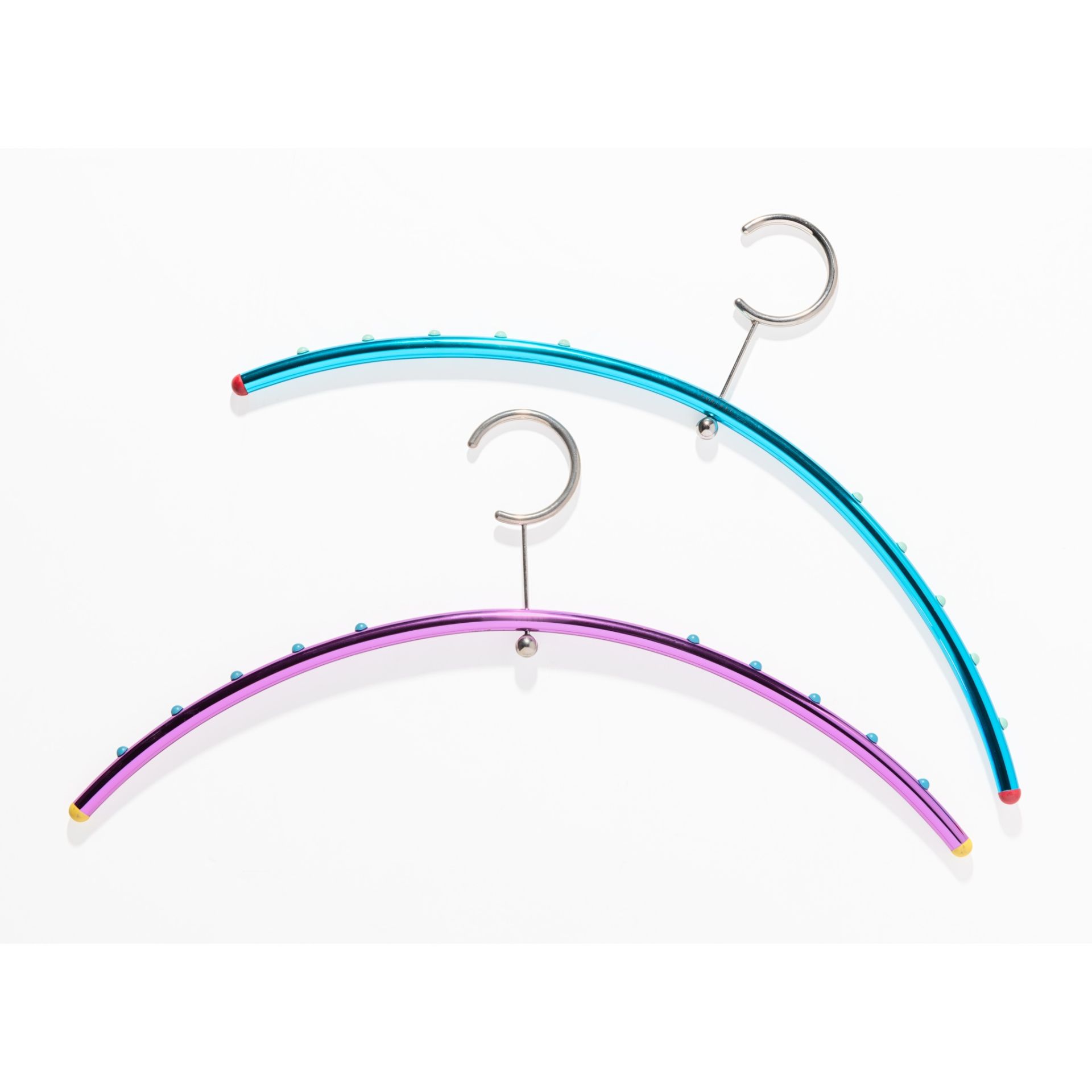 § SHIRO KURAMATA (JAPANESE 1934-1991) FOR SPIRAL TWO COAT HANGERS, DESIGNED 1989