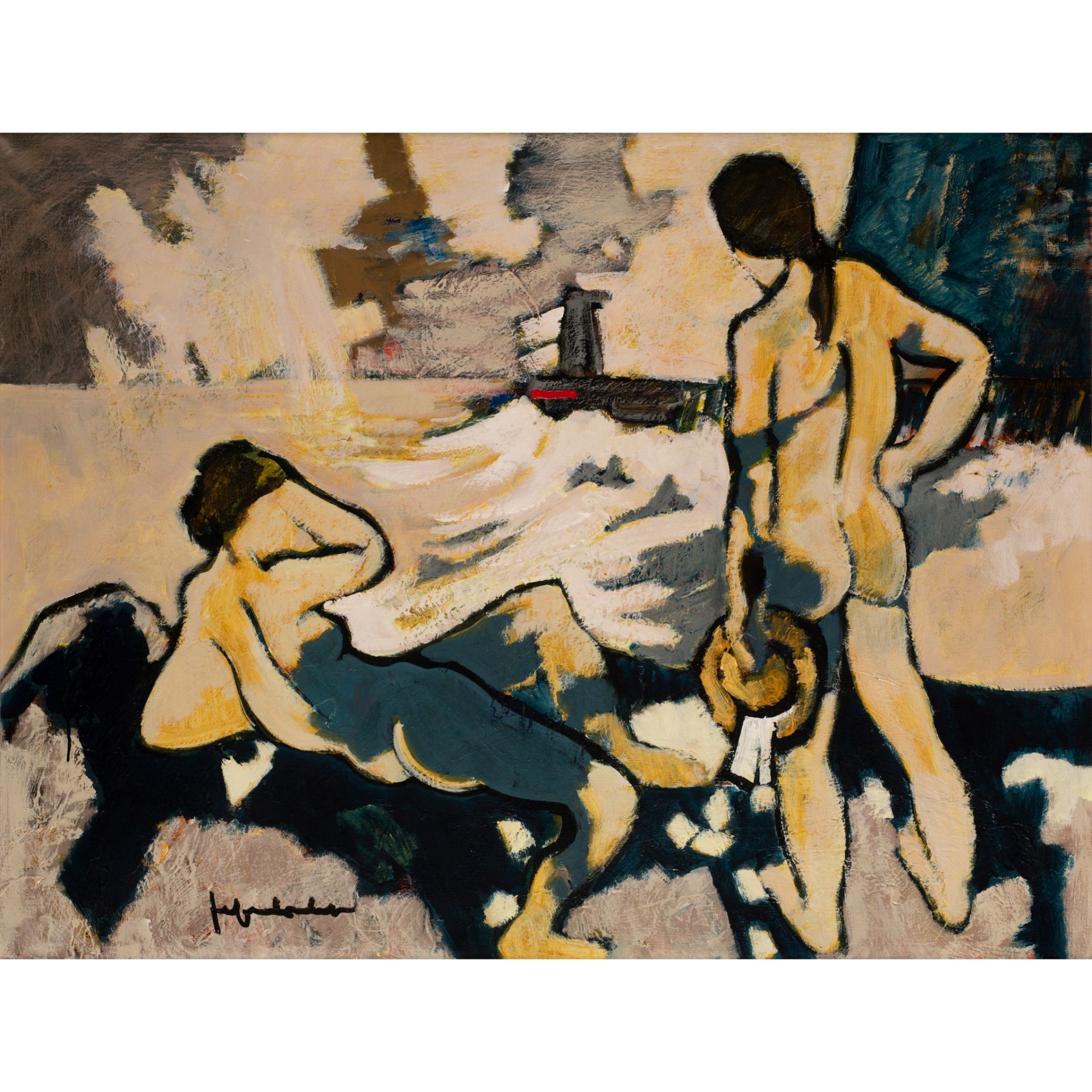 § JEF FRIBOULET (FRENCH 1919-2003) BATHERS