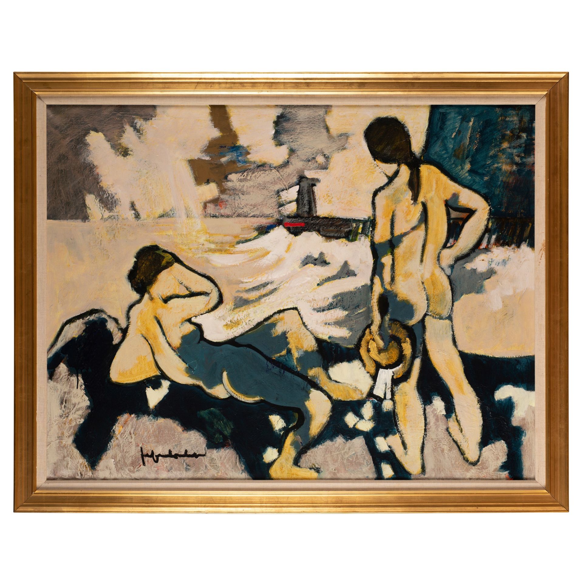 § JEF FRIBOULET (FRENCH 1919-2003) BATHERS - Image 2 of 3