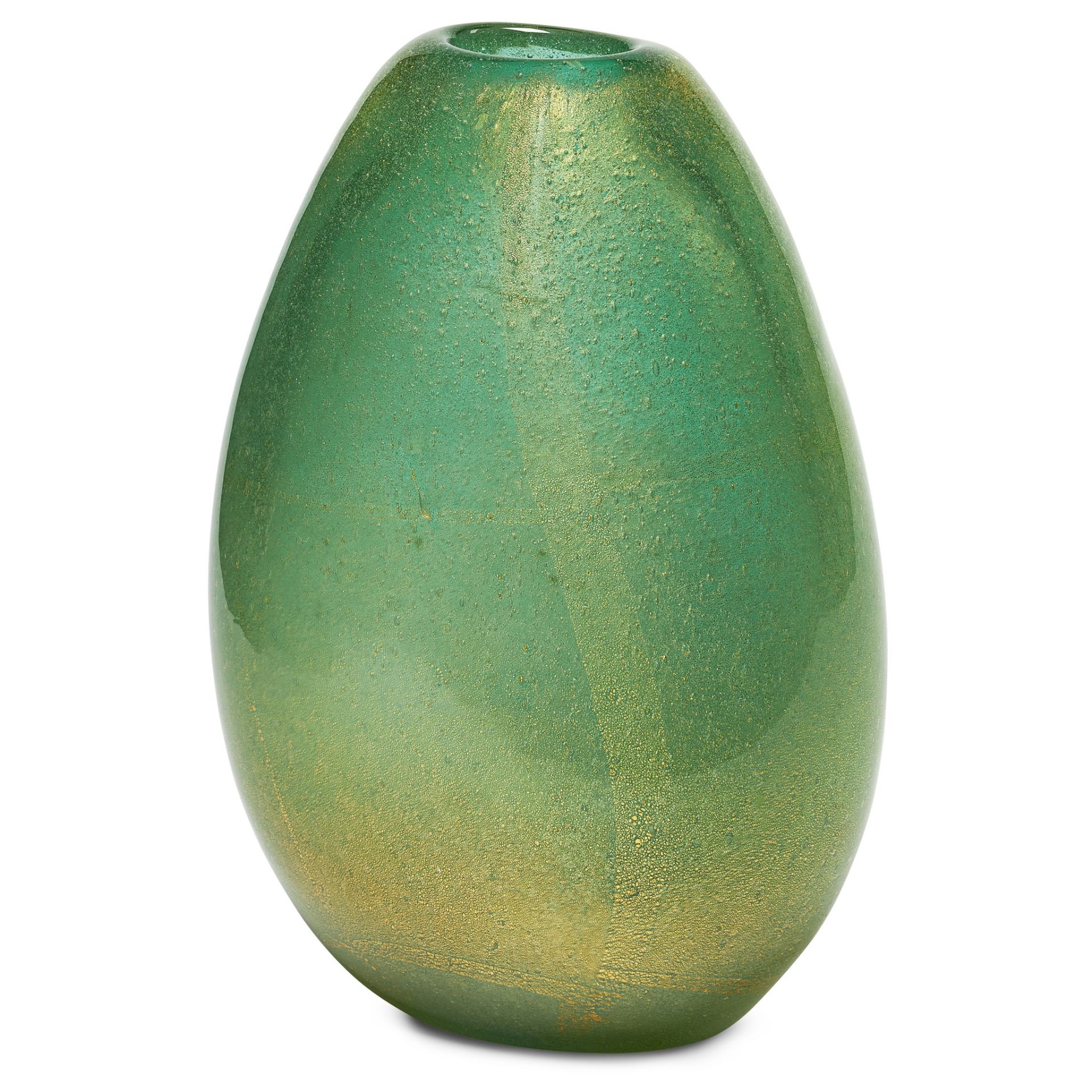 FLAVIO POLI (ITALIAN 1900-1984) FOR SEGUSO VETRI D'ARTE (EST. 1937) 'VERDE PULEGOSO ORO' VASE, - Image 2 of 2