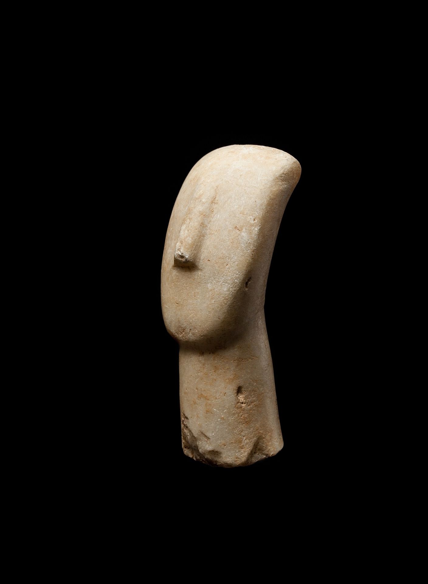 CYCLADIC IDOL HEAD CYCLADES, EARLY CYCLADIC II, C. 2600 - 2400 B.C. - Image 6 of 6