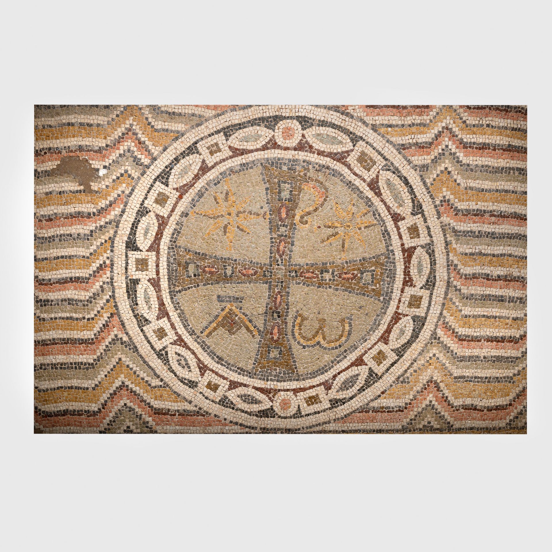 ROMAN CHI RHO MOSAIC EUROPE / NEAR EAST, LATE 4TH CENTURY A.D. - Image 2 of 6