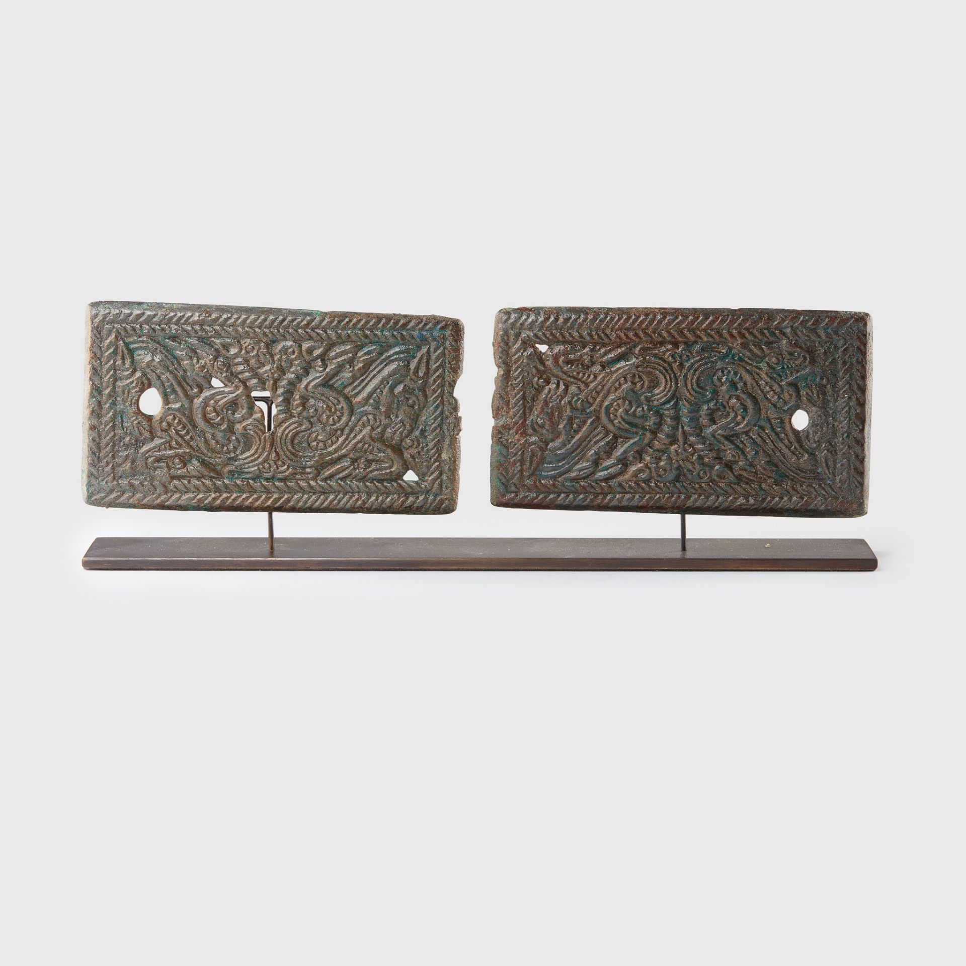 COLLECTION OF ORDOS BRONZE PLAQUES NORTHERN CHINA, 3RD - 2ND CENTURY B.C.