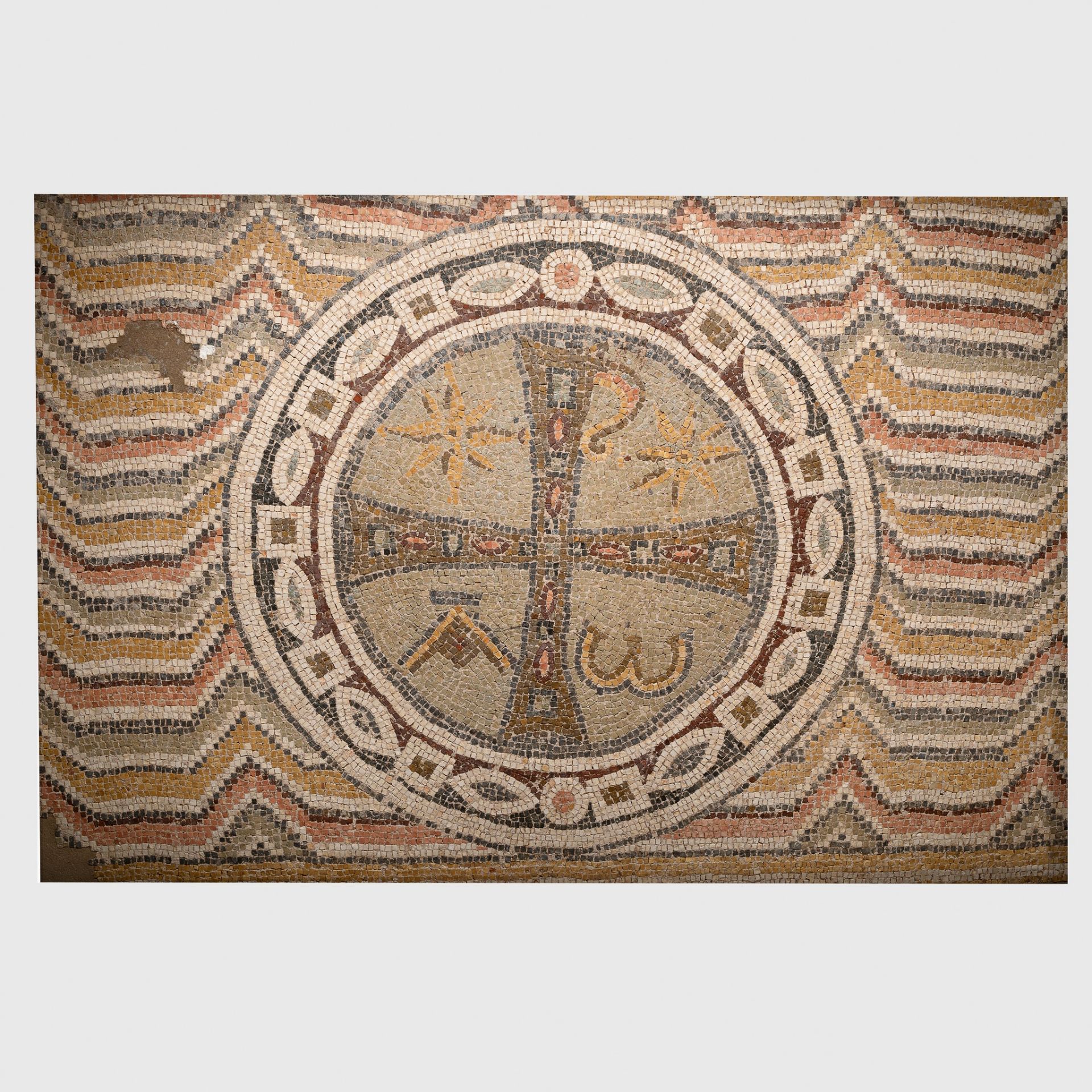 ROMAN CHI RHO MOSAIC EUROPE / NEAR EAST, LATE 4TH CENTURY A.D. - Image 3 of 6