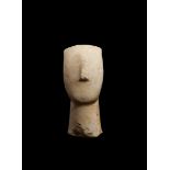 CYCLADIC IDOL HEAD CYCLADES, EARLY CYCLADIC II, C. 2600 - 2400 B.C.