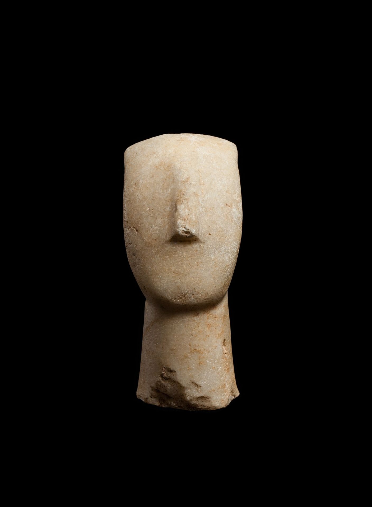 CYCLADIC IDOL HEAD CYCLADES, EARLY CYCLADIC II, C. 2600 - 2400 B.C.