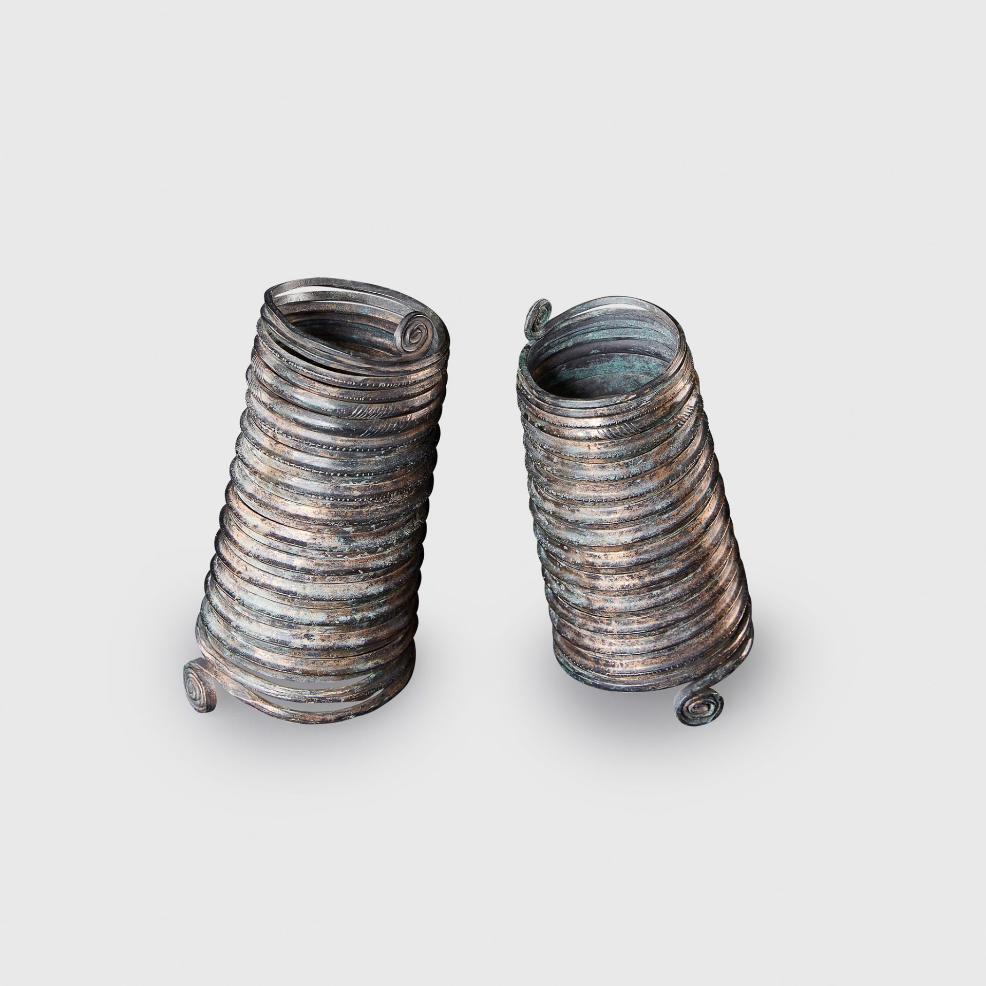 PAIR OF BRONZE AGE ARMBANDS EUROPE, 1200 - 900 B.C. - Image 3 of 5