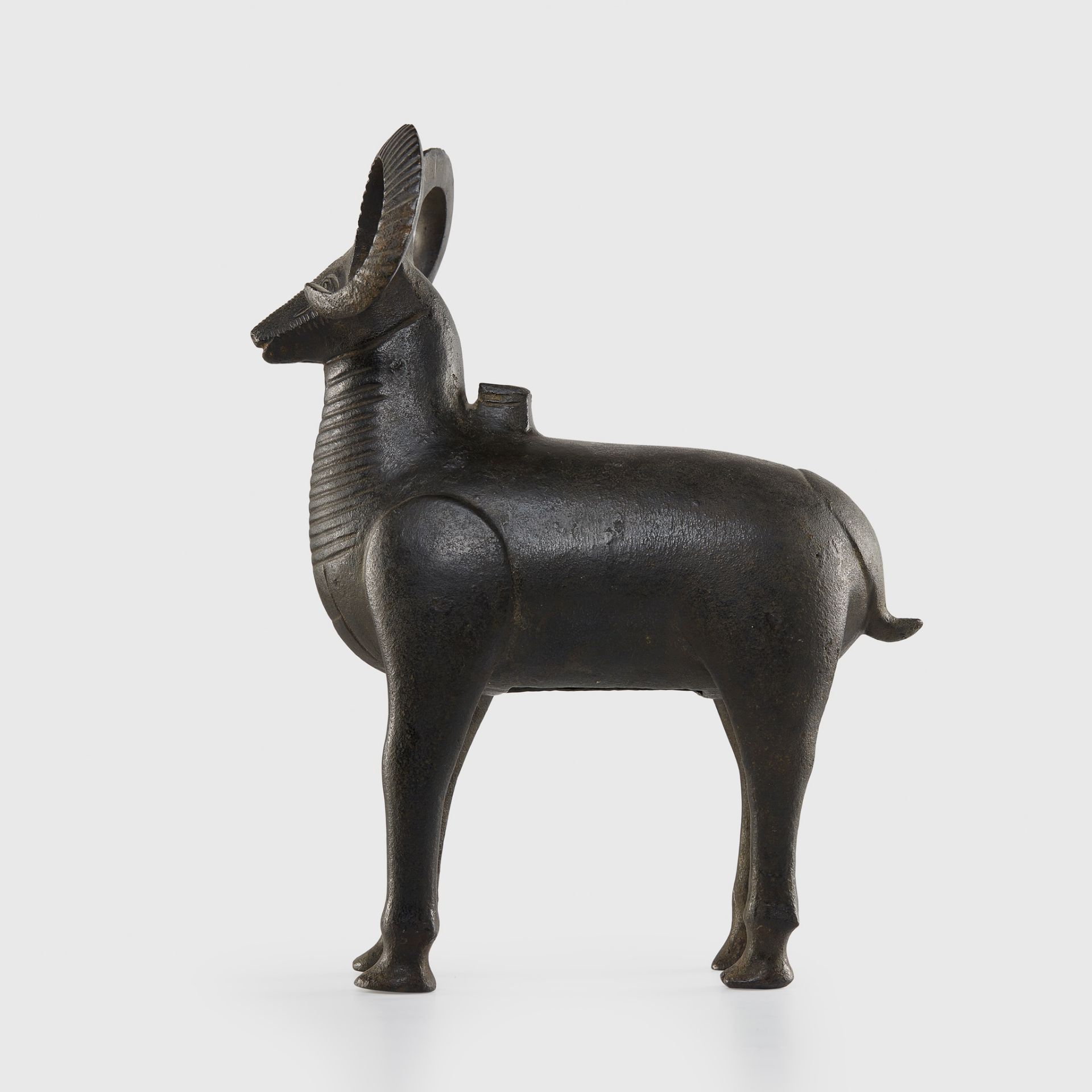 LARGE WESTERN ASIATIC BRONZE IBEX FIGURE NEAR EAST, LATE 2ND MILLENNIUM B.C. - EARLY 1ST MILLENNIUM - Image 2 of 6