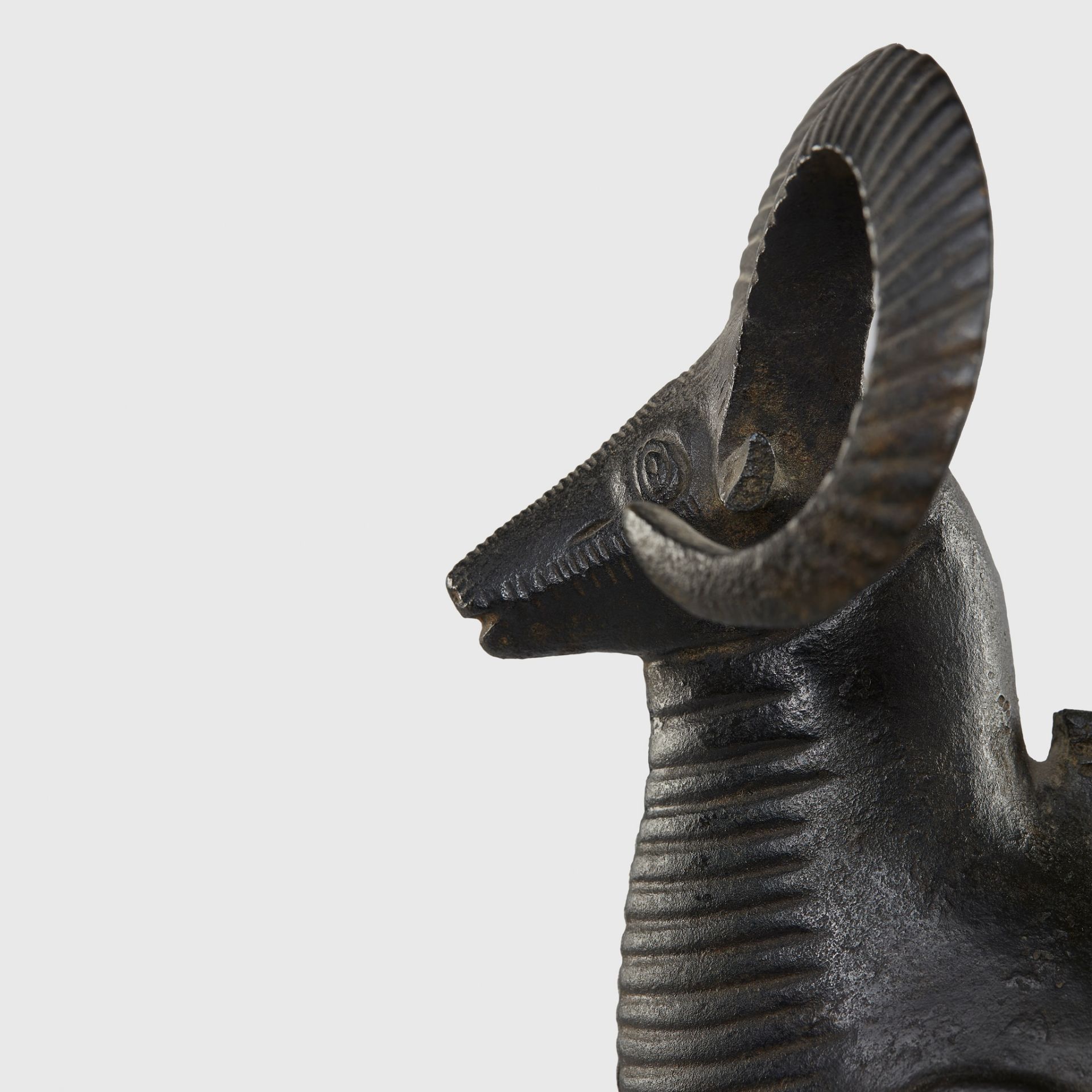 LARGE WESTERN ASIATIC BRONZE IBEX FIGURE NEAR EAST, LATE 2ND MILLENNIUM B.C. - EARLY 1ST MILLENNIUM - Image 6 of 6