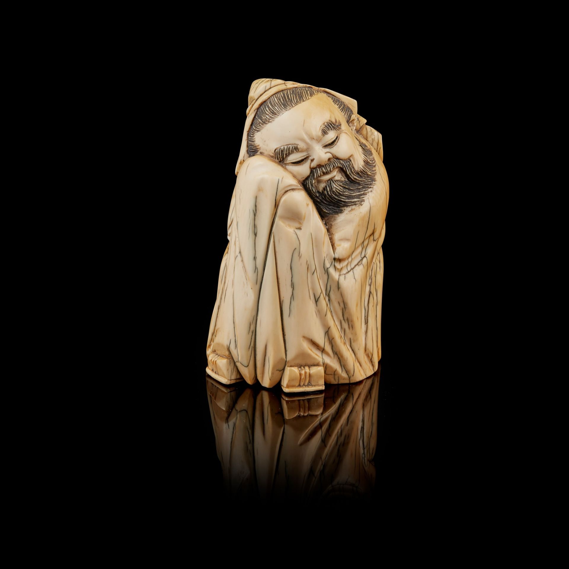 Y IVORY CARVING OF A NAPPING SCHOLAR MING TO QING DYNASTY, 17TH-18TH CENTURY - Image 2 of 2