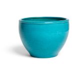 TURQUOISE-GLAZED BASIN QIANLONG MARK