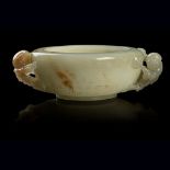 WHITE JADE OVAL WATER POT LATE QING DYNASTY-REPUBLIC PERIOD, 19TH-20TH CENTURY