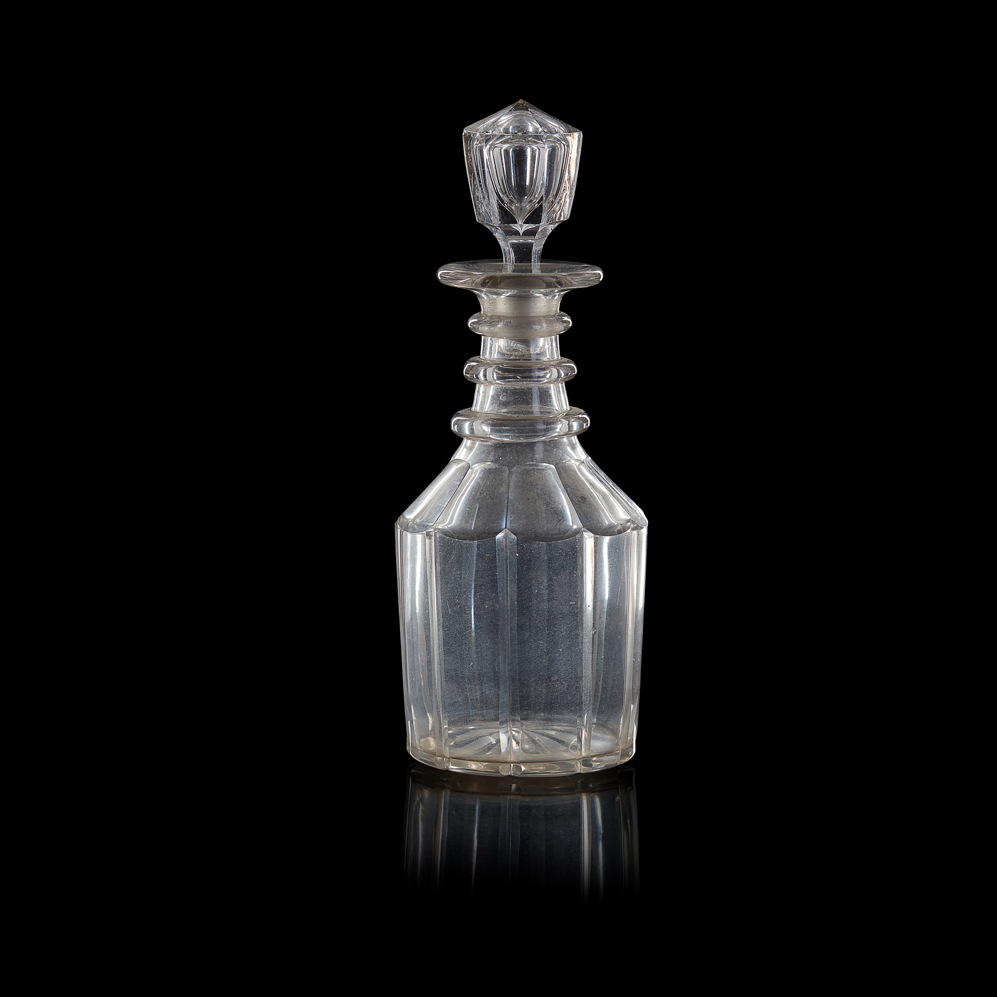 TWO PAIRS OF GLASS DECANTERS EARLY 19TH CENTURY - Image 4 of 4