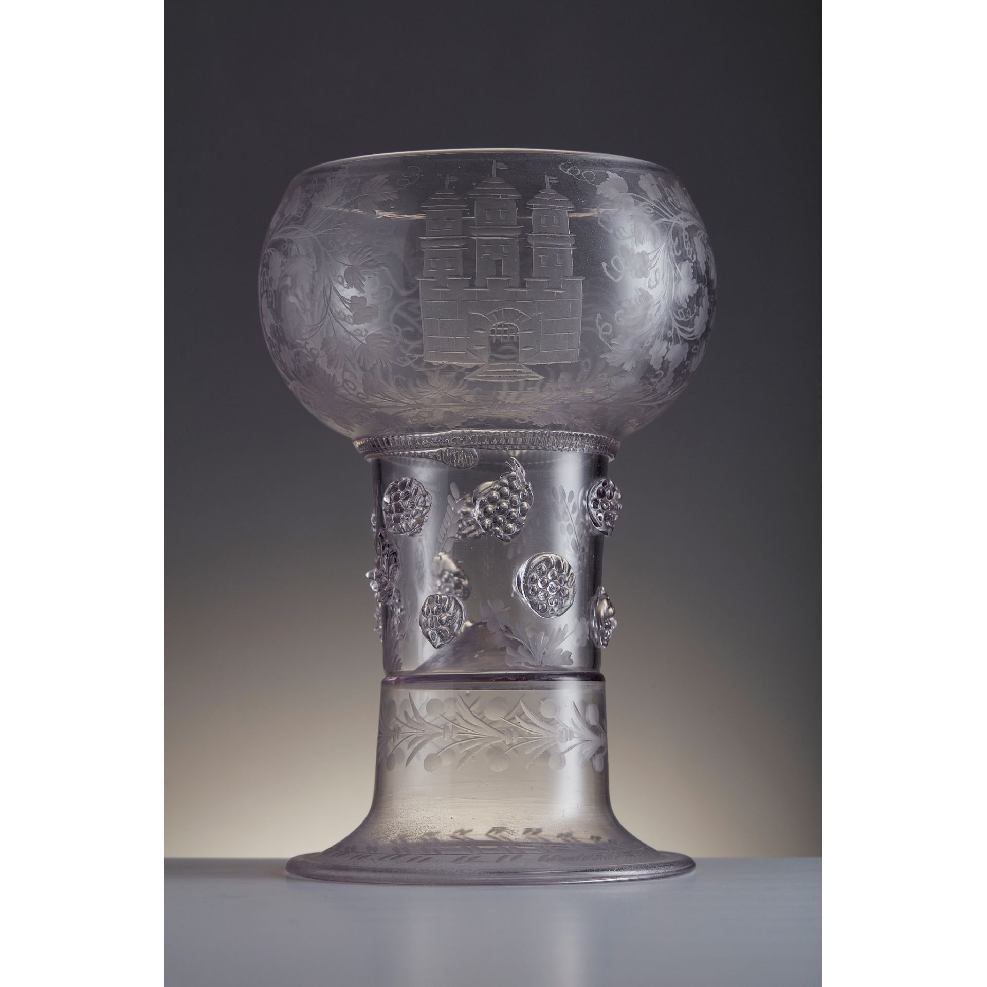 LARGE CLEAR GLASS ROEMER BEARING THE BREADALBANE CYPHER DUTCH OR GERMAN, LATE 17TH / EARLY 18TH - Bild 4 aus 4