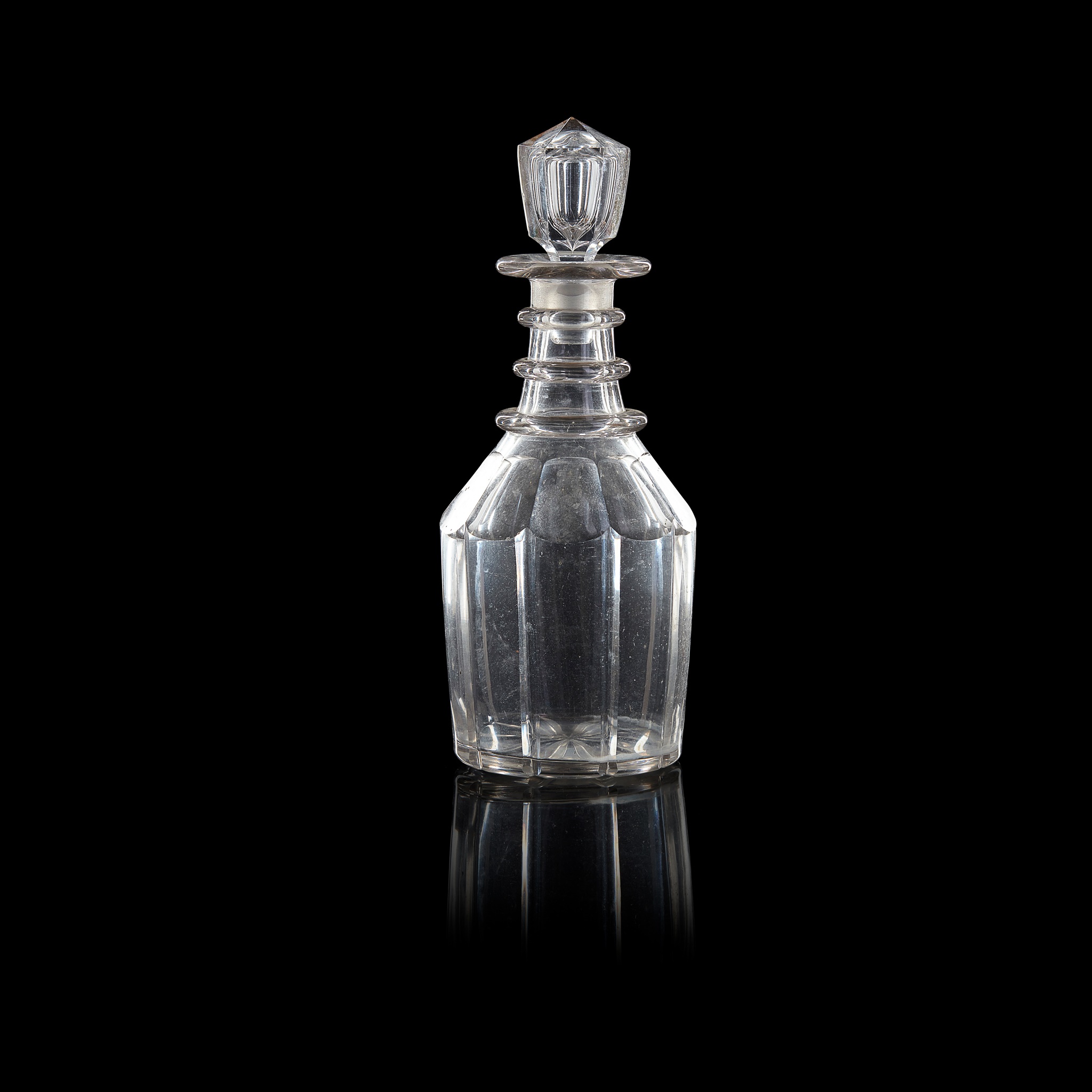 TWO PAIRS OF GLASS DECANTERS EARLY 19TH CENTURY - Image 3 of 4