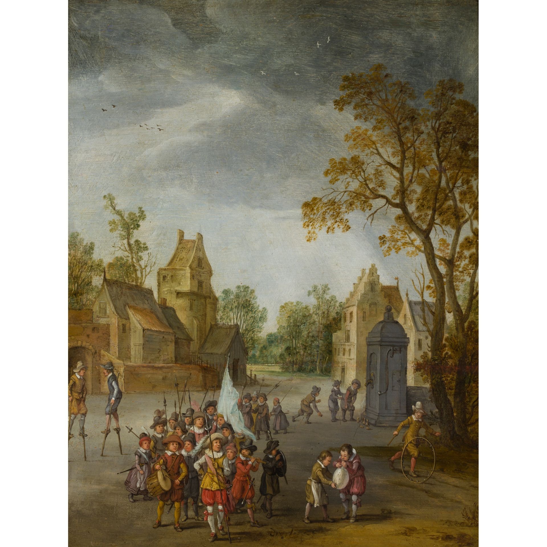 CORNELIS DROOCHSLOOT (DUTCH b.1640-d.1673) CHILDREN'S PASTIMES