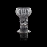 LARGE CLEAR GLASS ROEMER BEARING THE BREADALBANE CYPHER DUTCH OR GERMAN, LATE 17TH / EARLY 18TH