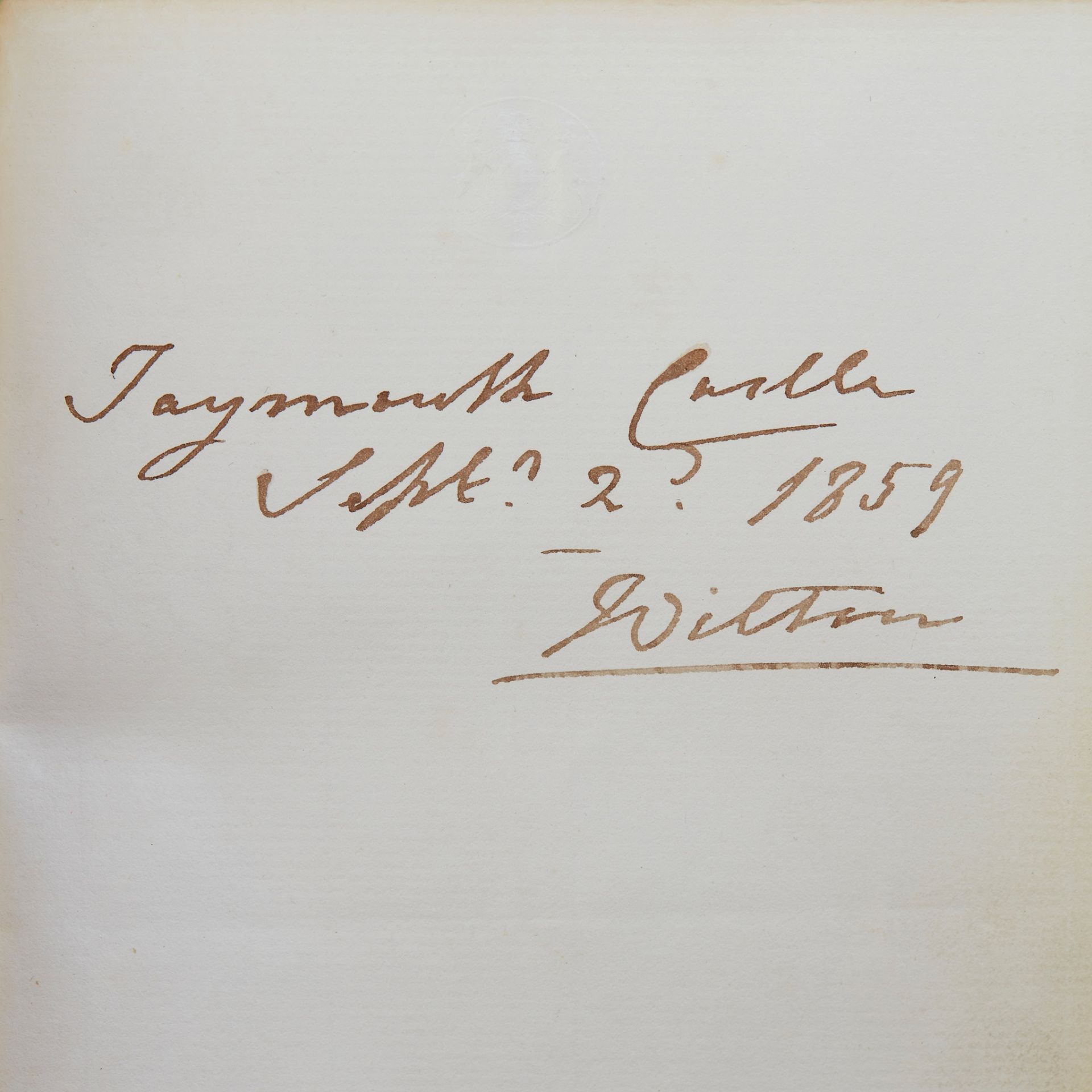 MARIE CAMPBELL HER VISITORS/AUTOGRAPH BOOK DATED 1859 - Image 3 of 3