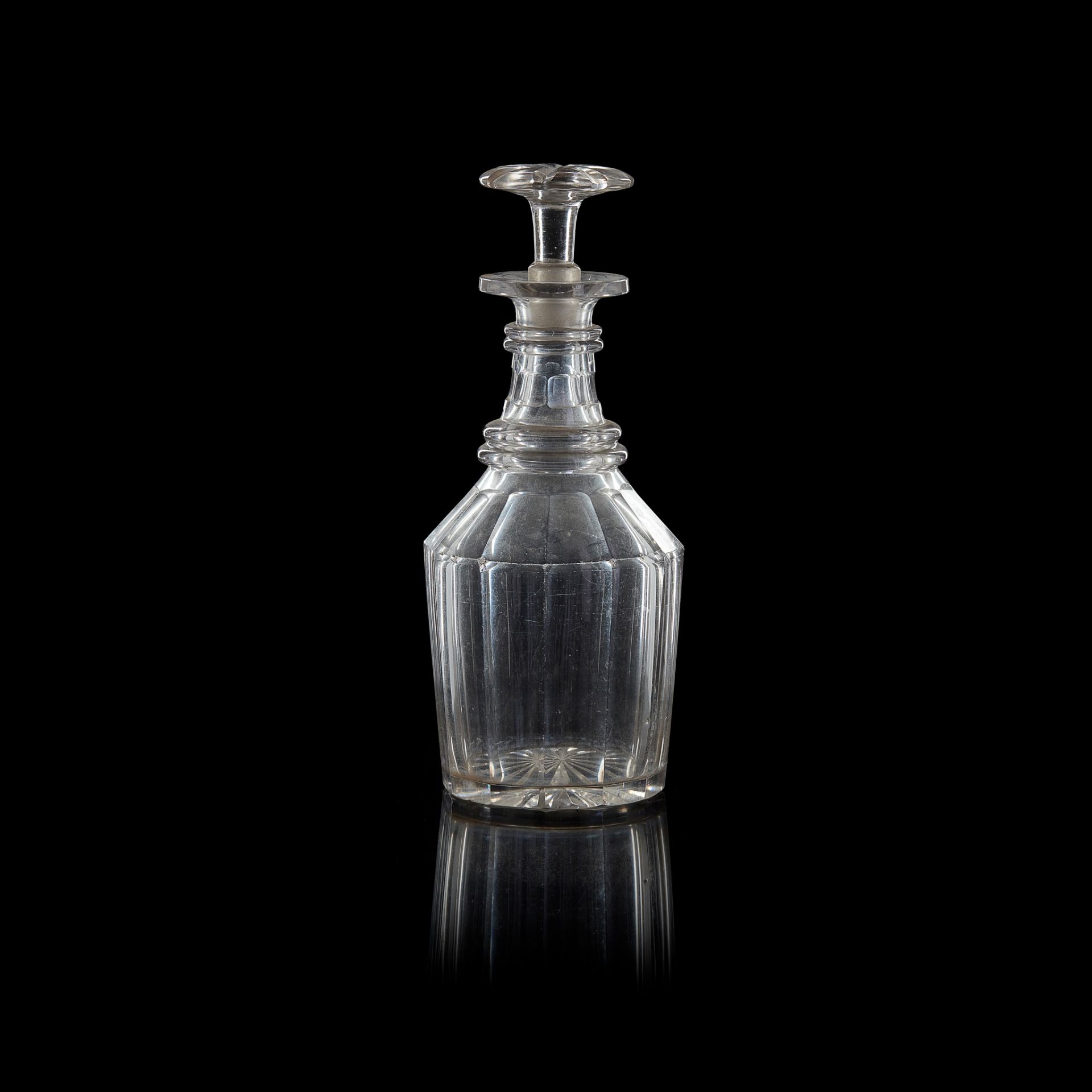 TWO PAIRS OF GLASS DECANTERS EARLY 19TH CENTURY - Image 2 of 4