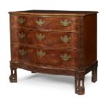 GEORGE III SERPENTINE CHEST OF DRAWERS MID 18TH CENTURY AND LATER