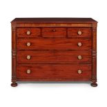 SCOTTISH GEORGE IV MAHOGANY CHEST OF DRAWERS EARLY 19TH CENTURY