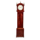 LATE GEORGE III MAHOGANY LONGCASE CLOCK, THOMAS FITZ, SALISBURY EARLY 19TH CENTURY