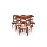 SET OF SIX REGENCY STYLE MAHOGANY DINING CHAIRS EARLY 20TH CENTURY