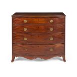 GEORGE III MAHOGANY BOWFRONT CHEST OF DRAWERS LATE 18TH/ EARLY 19TH CENTURY