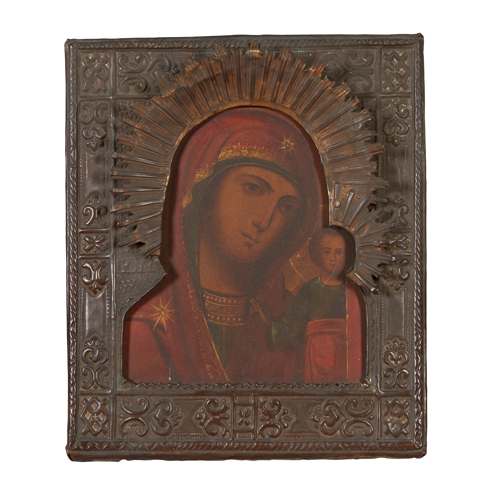 RUSSIAN ICON OF THE KAZAN MOTHER OF GOD 19TH CENTURY